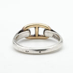 Hermes Chaine D'ancre Ring 750 925 Sterling Silver Gold Enchainee — view 5