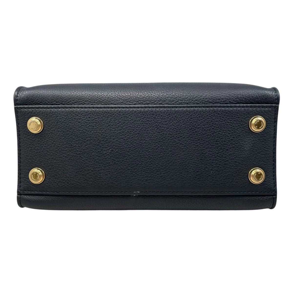 Louis Vuitton Shoulder Bag on My Side PM Monogram Mahina Calf Leather Noir Black — view 5