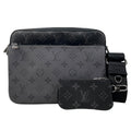 Louis Vuitton Shoulder Bag Trio Messenger Monogram Eclipse Reverse Black Gray