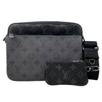 Louis Vuitton Shoulder Bag Trio Messenger Monogram Eclipse Reverse Black Gray