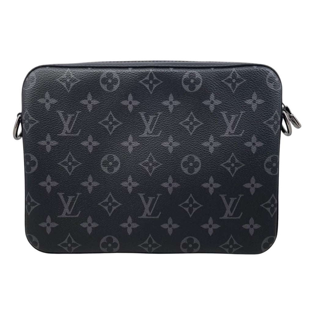 Louis Vuitton Shoulder Bag Trio Messenger Monogram Eclipse Reverse Black Gray — view 3