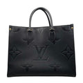 Louis Vuitton Tote On The Go MM Monogram Empreinte Noir Black