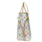 Louis Vuitton Tote Neverfull MM Monogram Multicolor Canvas Blanc White — view 4