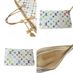 Louis Vuitton Tote Neverfull MM Monogram Multicolor Canvas Blanc White — view 7