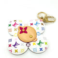 Louis Vuitton Bag Charm Vivienne Head Monogram Multicolor Canvas Blanc
