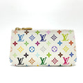 Louis Vuitton Coin Case Pochette Cles Monogram Multicolor Canvas Blanc