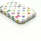 Louis Vuitton Coin Case Pochette Cles Monogram Multicolor Canvas Blanc — view 7