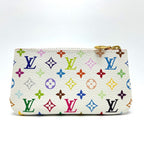 Louis Vuitton Coin Case Pochette Cles Monogram Multicolor Canvas Blanc — view 2