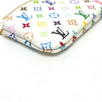 Louis Vuitton Coin Case Pochette Cles Monogram Multicolor Canvas Blanc — view 5