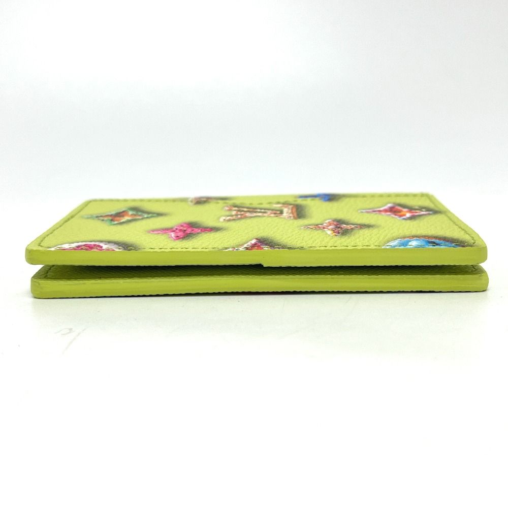 Louis Vuitton Card Case Pocket Organizer Leather Pistachio Green — view 4