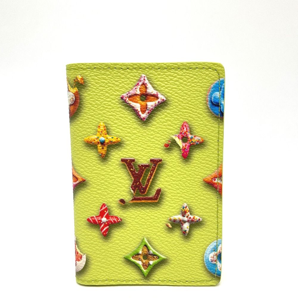 Louis Vuitton Card Case Pocket Organizer Leather Pistachio Green