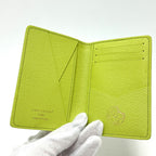 Louis Vuitton Card Case Pocket Organizer Leather Pistachio Green — view 6