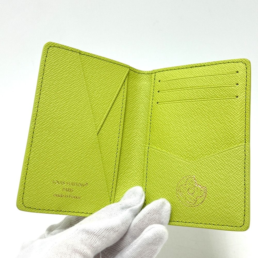Louis Vuitton Card Case Pocket Organizer Leather Pistachio Green — view 6
