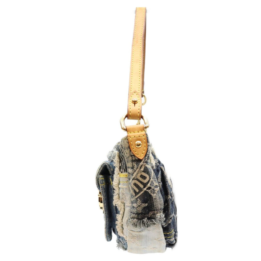 Louis Vuitton Monogram Denim Patchwork Blue Pouch Shoulder — view 2