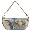 Louis Vuitton Monogram Denim Patchwork Blue Pouch Shoulder