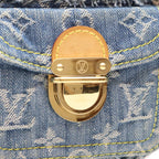 Louis Vuitton Monogram Denim Patchwork Blue Pouch Shoulder — view 7