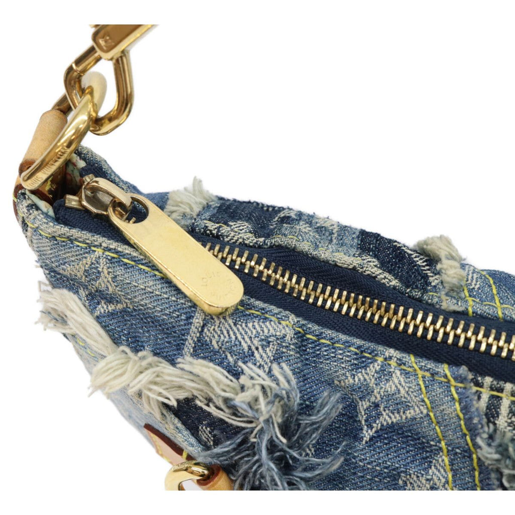 Louis Vuitton Monogram Denim Patchwork Blue Pouch Shoulder — view 6