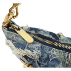 Louis Vuitton Monogram Denim Patchwork Blue Pouch Shoulder — view 6
