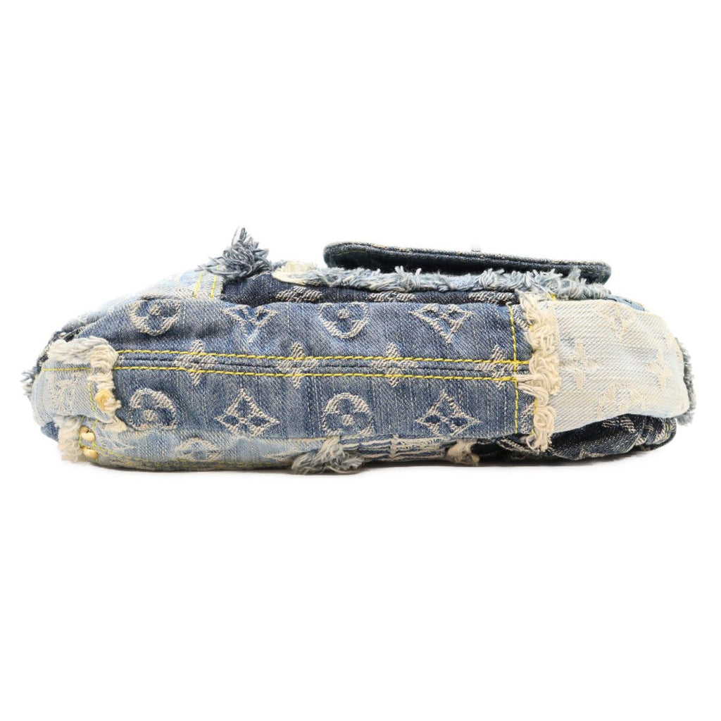Louis Vuitton Monogram Denim Patchwork Blue Pouch Shoulder — view 5