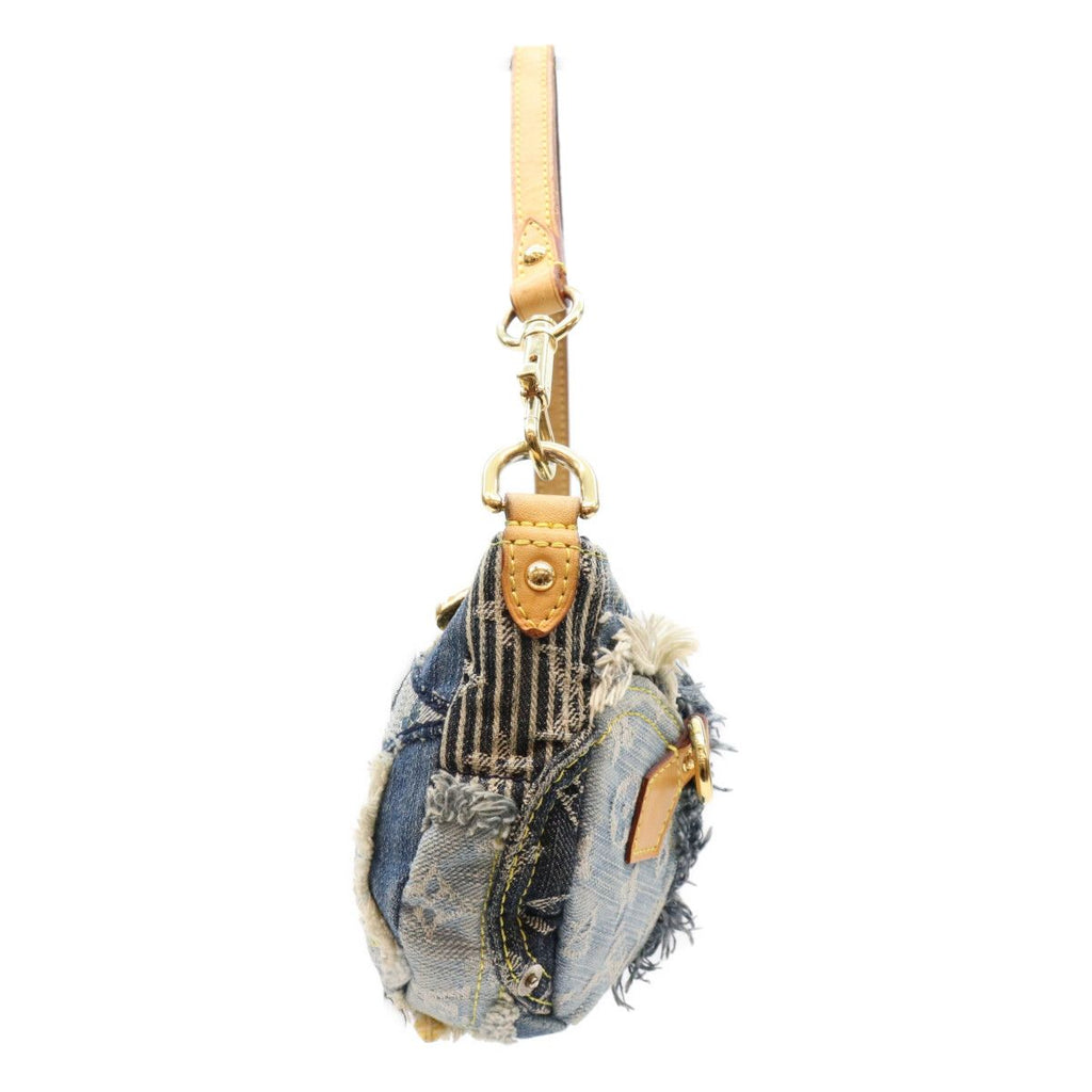 Louis Vuitton Monogram Denim Patchwork Blue Pouch Shoulder — view 4