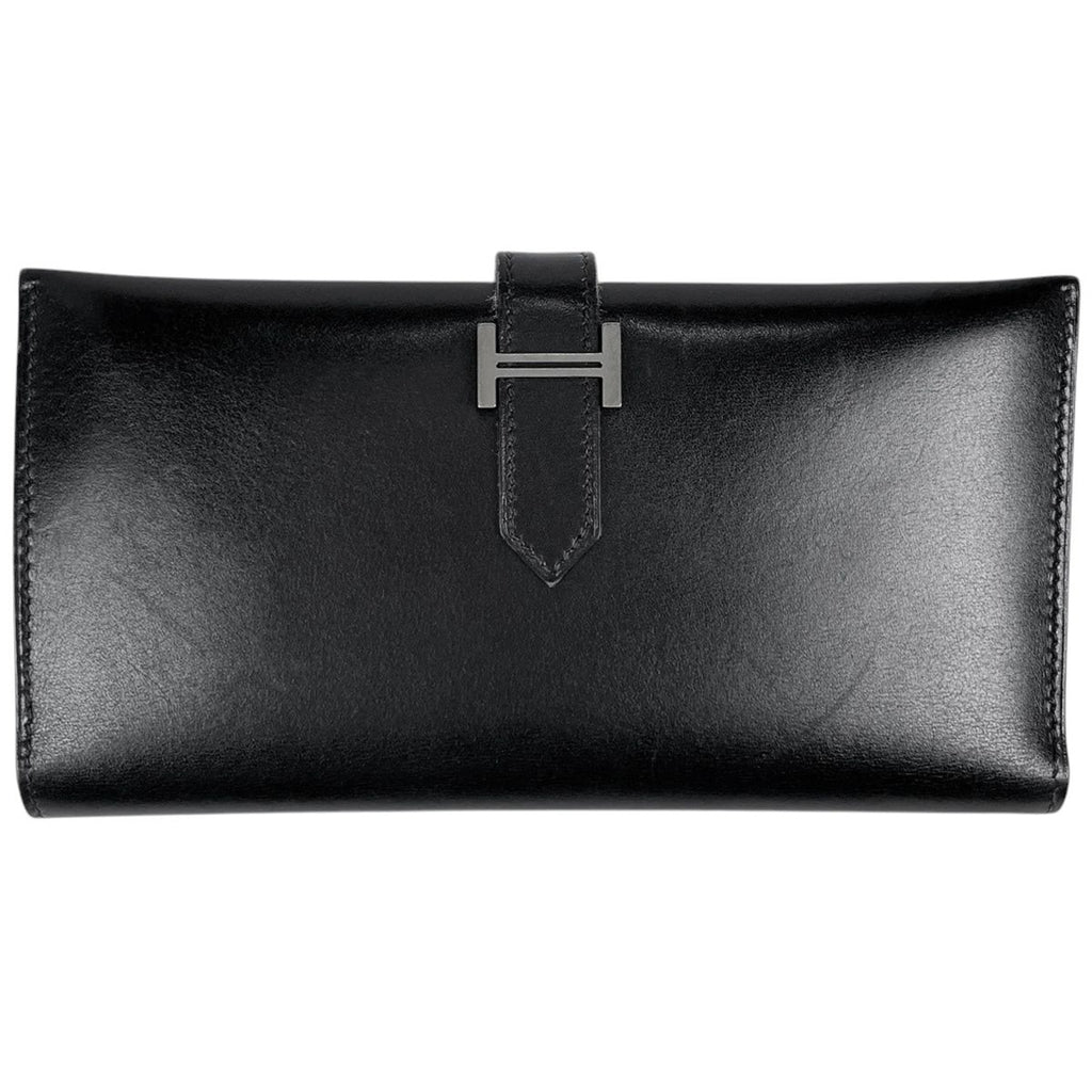 Hermes Bearn Wallet Box Calf Black