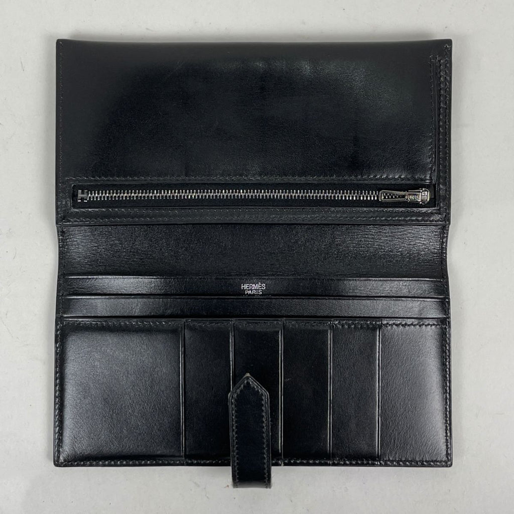 Hermes Bearn Wallet Box Calf Black — view 7
