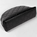 Gucci Makeup Pouch Guccissima GG Pattern Ribbon Marais Black — view 2