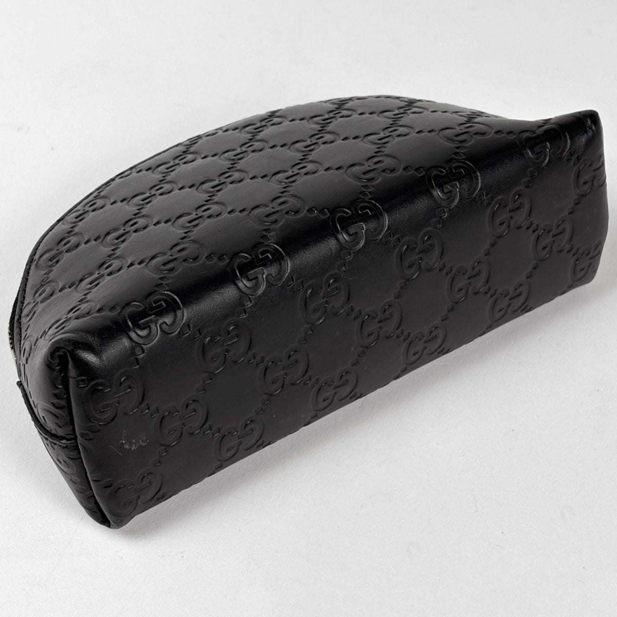 Gucci Makeup Pouch Guccissima GG Pattern Ribbon Marais Black — view 2