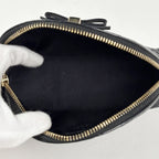 Gucci Makeup Pouch Guccissima GG Pattern Ribbon Marais Black — view 6