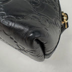 Gucci Makeup Pouch Guccissima GG Pattern Ribbon Marais Black — view 4