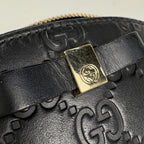 Gucci Makeup Pouch Guccissima GG Pattern Ribbon Marais Black — view 5