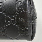 Gucci Makeup Pouch Guccissima GG Pattern Ribbon Marais Black — view 3