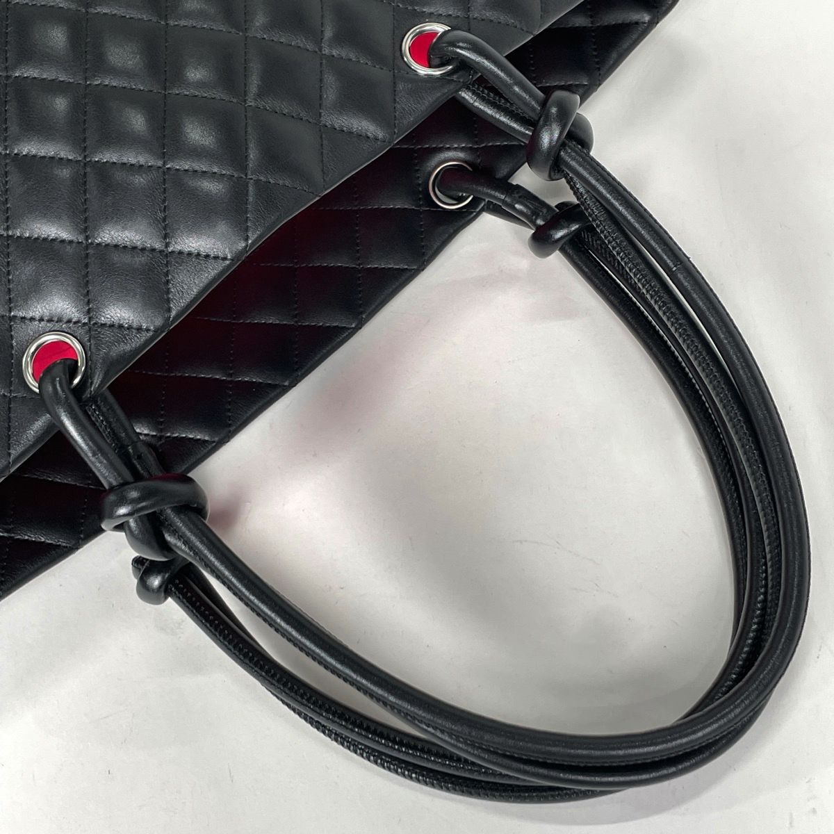 Chanel Cambon Line Large Tote CC Logo Leather Black — view 6