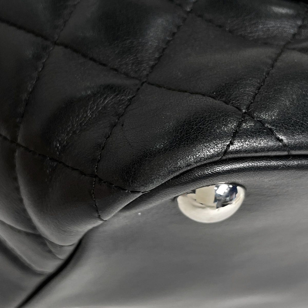 Chanel Cambon Line Large Tote CC Logo Leather Black — view 3