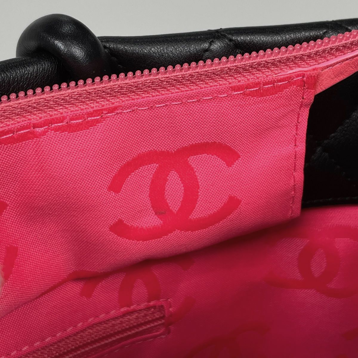 Chanel Cambon Line Large Tote CC Logo Leather Black — view 7