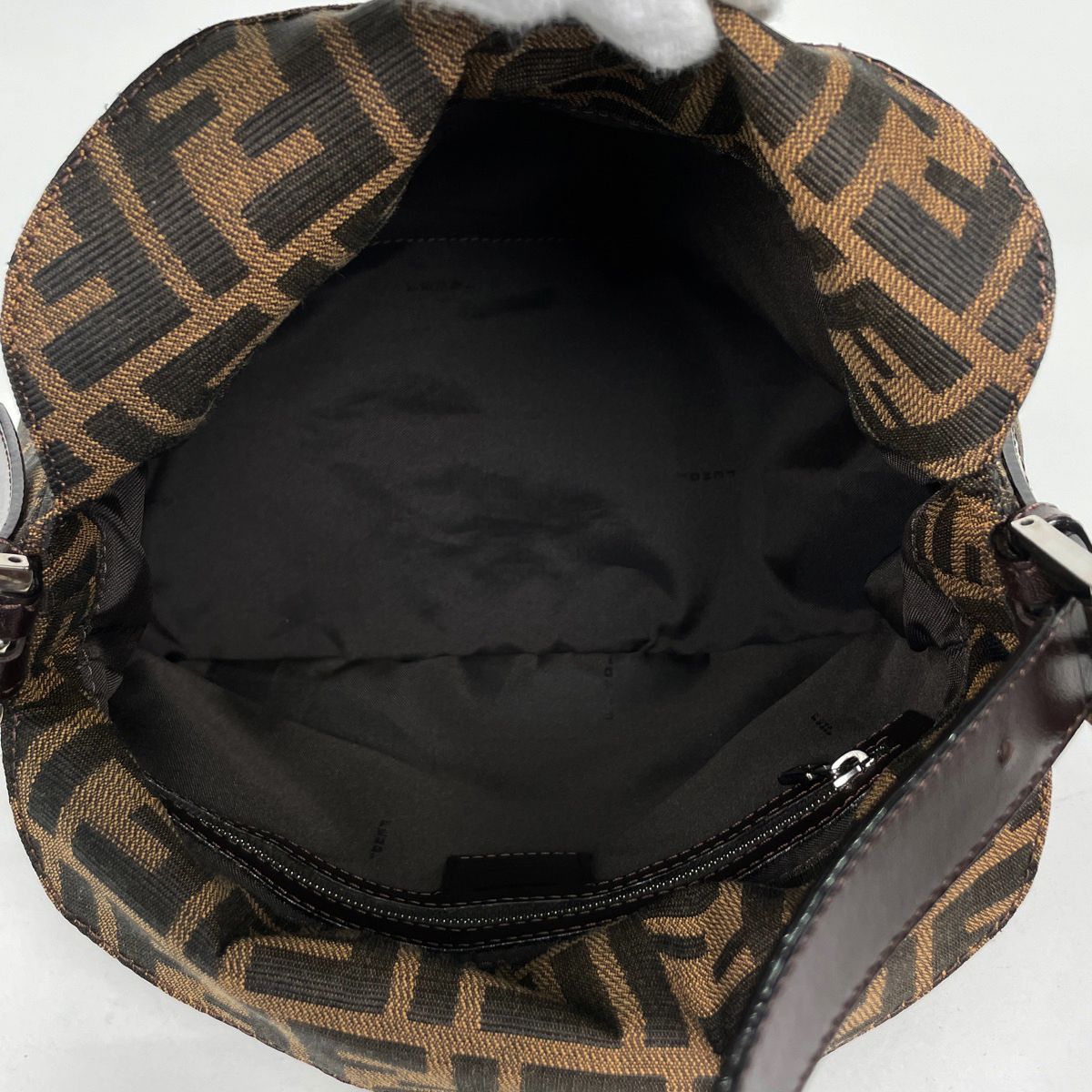 Fendi Shoulder Bag Zucca Pattern Canvas Brown — view 7