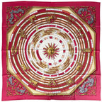 Hermes Carre 90 Dies Et Hore Scarf Astrology Sun Silk Pink Multicolor