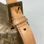 Fendi Handbag Zucchino Pattern Mamma Baguette Canvas Beige — view 4