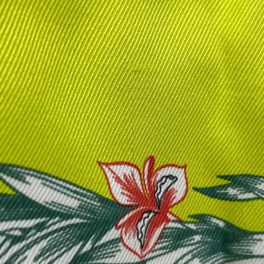 Hermes Carre 70 Hd'origny Scarf Flower Blooming Horse Silk Green White Multicolo — view 3