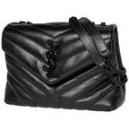 Saint Laurent Shoulder Bag Loulou Small Leather Black