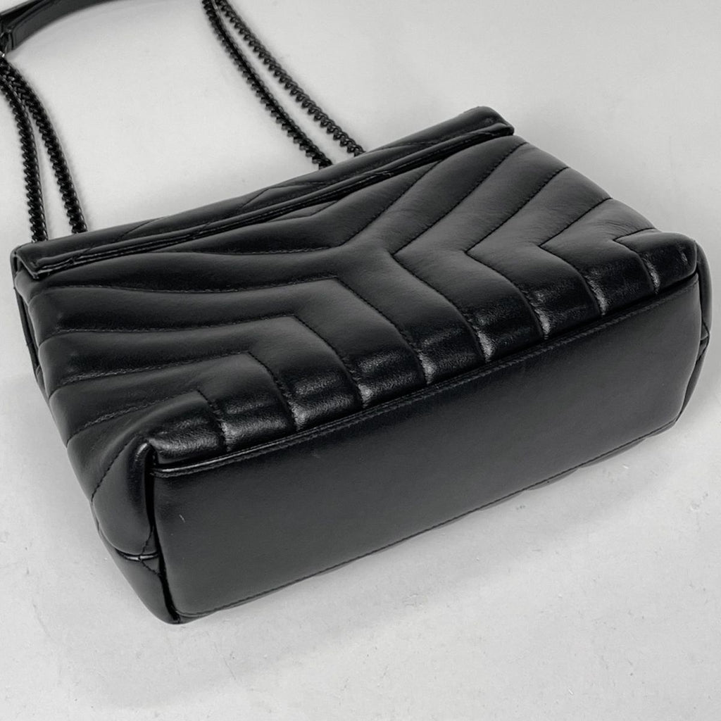 Saint Laurent Shoulder Bag Loulou Small Leather Black — view 2