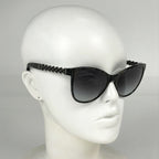 Chanel Sunglasses CC Logo Eyewear Gradient Acetate Black — view 6
