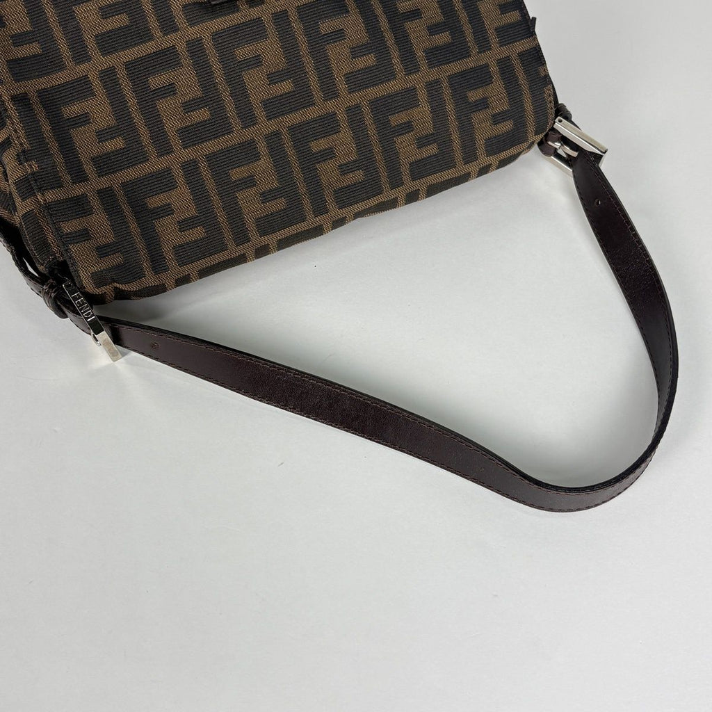 Fendi Shoulder Bag Zucca Pattern Mamma Bucket Canvas Brown — view 6