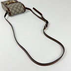 Gucci Shoulder Bag Horsebit GG Pattern Brown — view 5