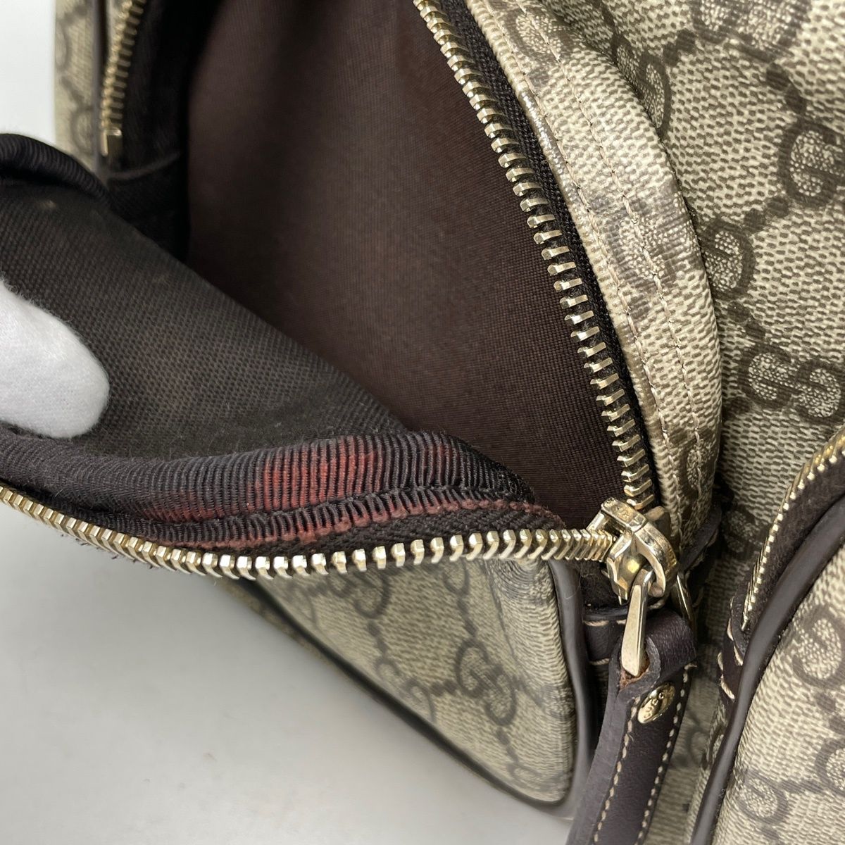 Gucci Shoulder Bag GG Pattern Brown — view 7