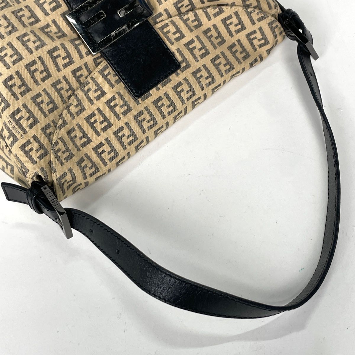 Fendi Shoulder Bag Zucchino Pattern Canvas Beige — view 6