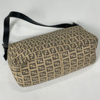 Fendi Shoulder Bag Zucchino Pattern Canvas Beige — view 2