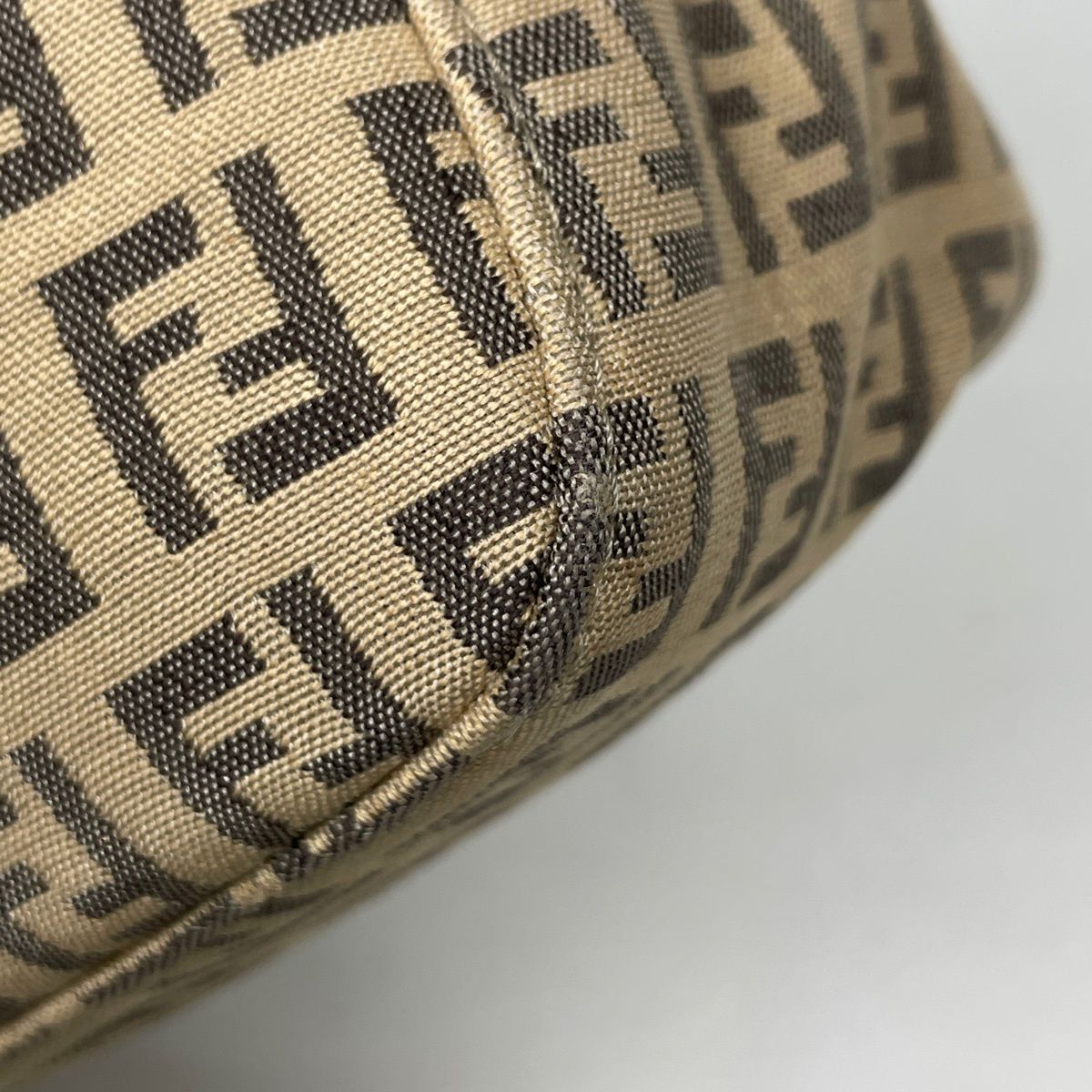 Fendi Shoulder Bag Zucchino Pattern Canvas Beige — view 3