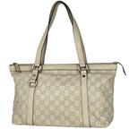 Gucci Guccissima Tote GG Pattern Shimarais White
