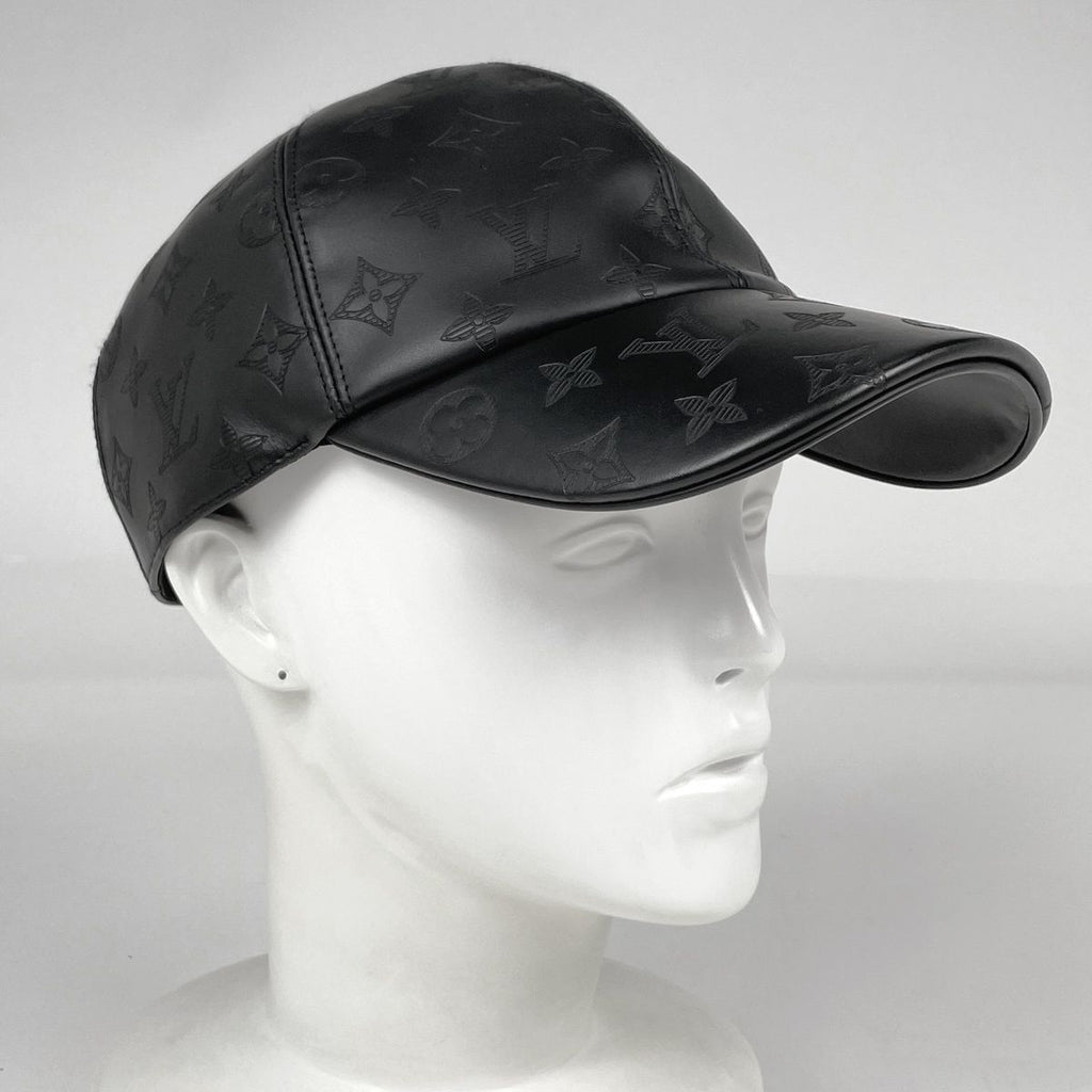 Louis Vuitton Cap Monogram Shadow Hat Leather Noir — view 7